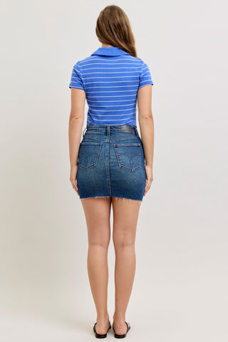 Judy Blue High Waist Rigid Magic Denim Skirt 2843