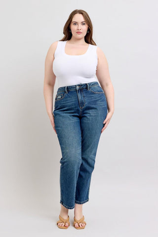 Judy Blue High Waist Rigid Magic Straight Denim Jeans 88922