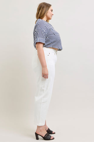 Judy Blue High Waist Rigid Magic White Barrel Denim Jeans 881155