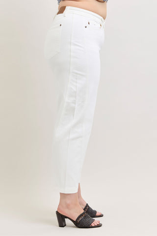 Judy Blue High Waist Rigid Magic White Barrel Denim Jeans 881155