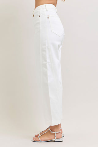 Judy Blue High Waist Rigid Magic White Barrel Denim Jeans 881155