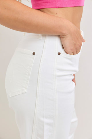 Judy Blue High Waist Rigid Magic White Barrel Denim Jeans 881155