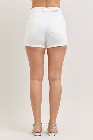 Judy Blue High Waist Slim White Denim Short 150362