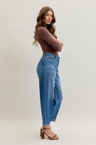 Judy Blue High Waist Soft Barrel Stitch Thru Pocket Denim Jeans 881012