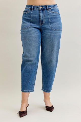 Judy Blue High Waist Soft Barrel Stitch Thru Pocket Denim Jeans 881012