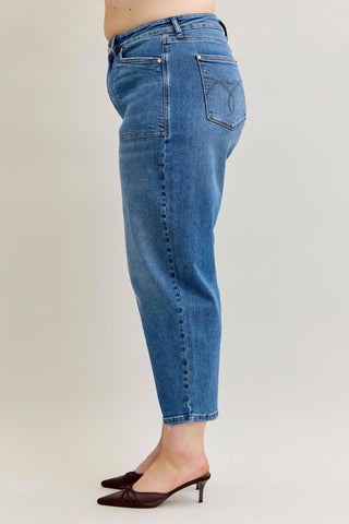 Judy Blue High Waist Soft Barrel Stitch Thru Pocket Denim Jeans 881012