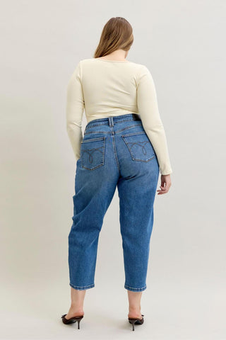 Judy Blue High Waist Soft Barrel Stitch Thru Pocket Denim Jeans 881012