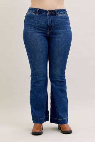 Judy Blue High Waist Trouser Flare Denim Jeans 82677