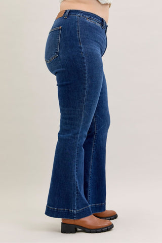 Judy Blue High Waist Trouser Flare Denim Jeans 82677