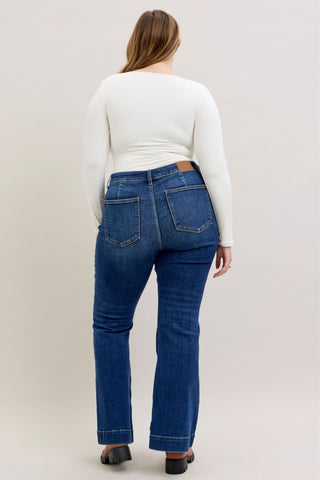 Judy Blue High Waist Trouser Flare Denim Jeans 82677