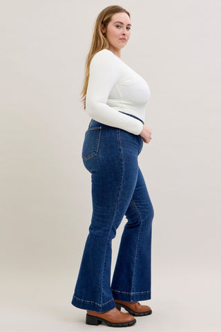 Judy Blue High Waist Trouser Flare Denim Jeans 82677