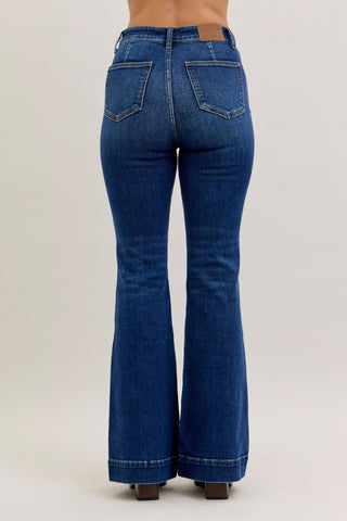 Judy Blue High Waist Trouser Flare Denim Jeans 82677