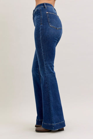 Judy Blue High Waist Trouser Flare Denim Jeans 82677