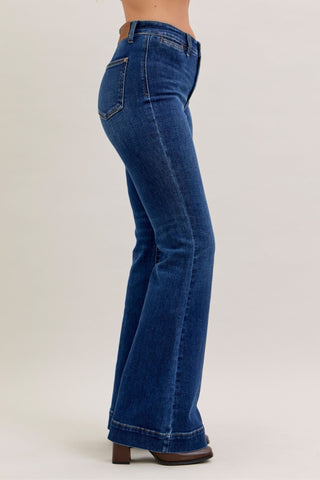 Judy Blue High Waist Trouser Flare Denim Jeans 82677