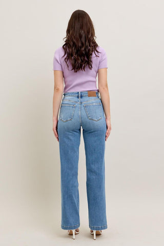 Judy Blue High Waist Trouser Straight Denim Jeans 82488