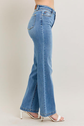 Judy Blue High Waist Trouser Straight Denim Jeans 82488