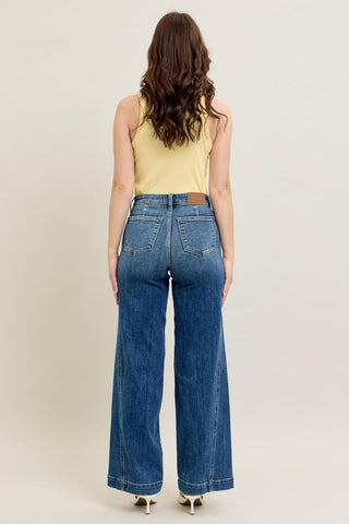 Judy Blue High Waist Trouser Wide Leg Denim Jeans 82656
