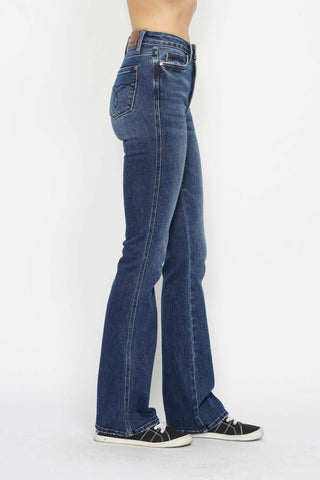 Judy Blue High Waist Tummy Control Back Pocket Embroidery Bootcut Denim Jeans 88786 - 3 Inseam Options