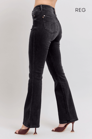 Judy Blue High Waist Tummy Control Black Bootcut Denim Jeans 88787 - 3 Inseam Options