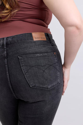 Judy Blue High Waist Tummy Control Black Bootcut Denim Jeans 88787 - 3 Inseam Options