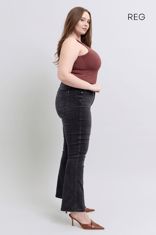 Judy Blue High Waist Tummy Control Black Bootcut Denim Jeans 88787 - 3 Inseam Options