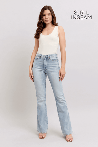 Judy Blue High Waist Tummy Control Bootcut Denim Jeans 88784 - Inseam Options