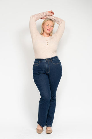 Judy Blue High Waist "Tummy Control" Classic Straight Denim Jeans 88575