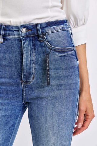 Judy Blue High Waist Tummy Control Contrast Flare Denim Jeans 88855