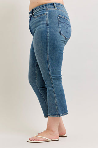 Judy Blue High Waist Tummy Control Kick Flare Denim Jeans 881097