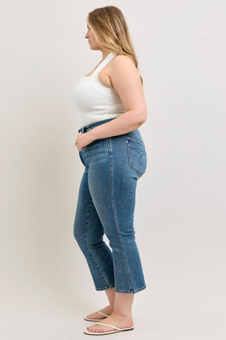 Judy Blue High Waist Tummy Control Kick Flare Denim Jeans 881097