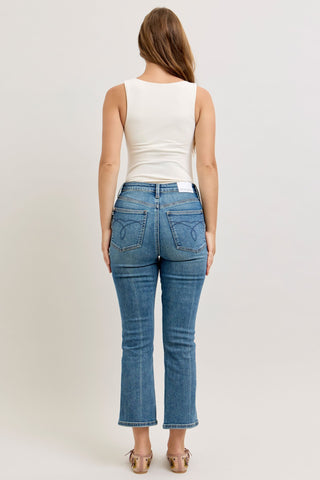 Judy Blue High Waist Tummy Control Kick Flare Denim Jeans 881097