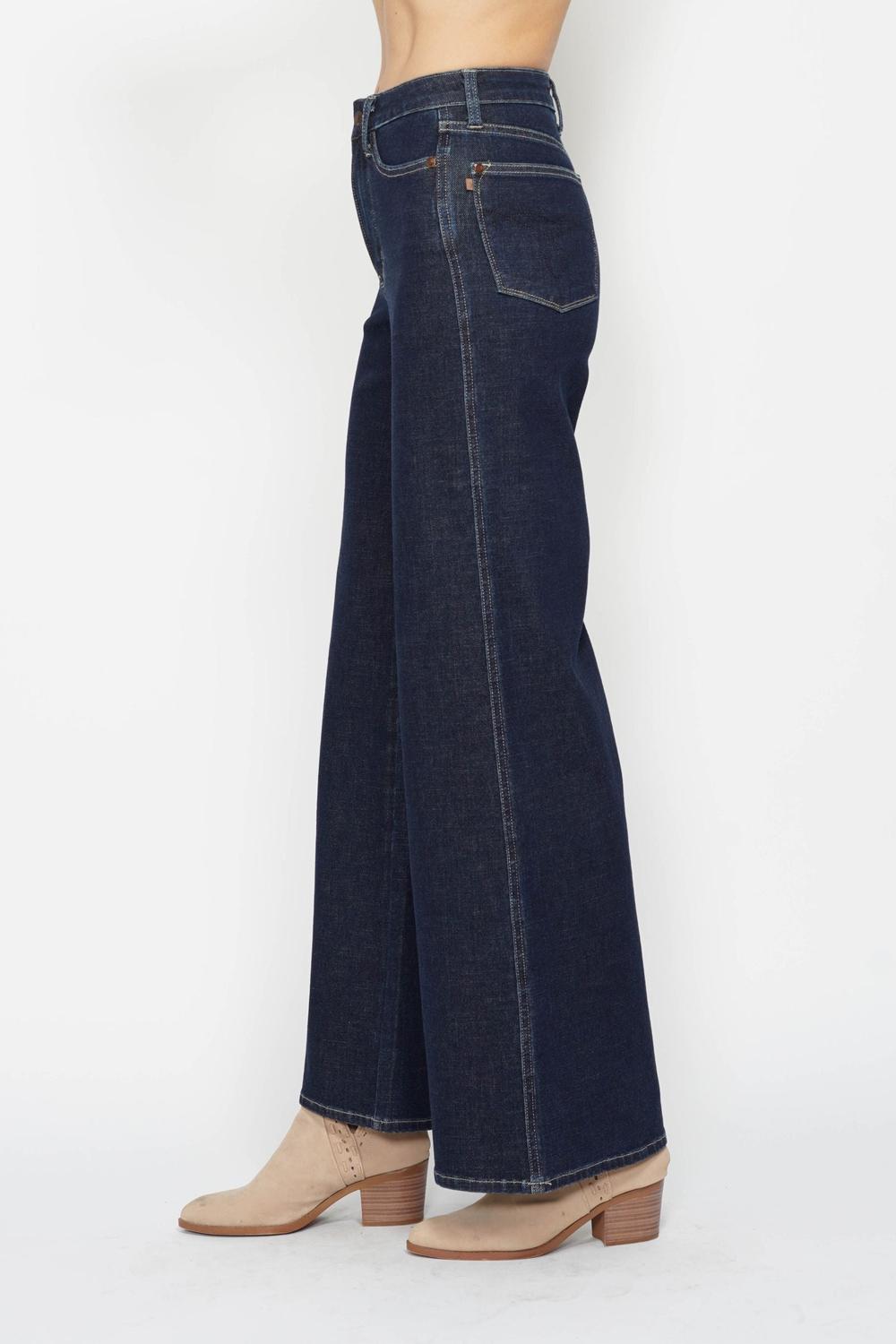 Judy Blue High Waist Tummy Control Retro Wide Leg Denim – Sunshine