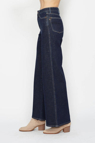 Judy Blue High Waist Tummy Control Retro Wide Leg Denim Jeans 88849