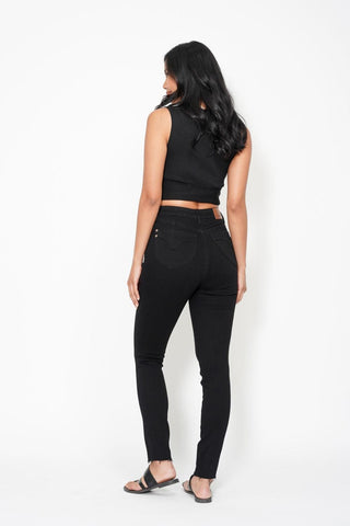 Judy Blue High Waist Tummy Control Shield Pockets Skinny Denim Jeans 88865