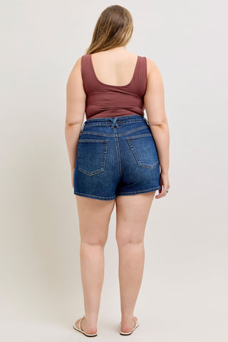 Judy Blue High Waist Tummy Control Slim Denim Short 150351
