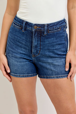Judy Blue High Waist Tummy Control Slim Denim Short 150351