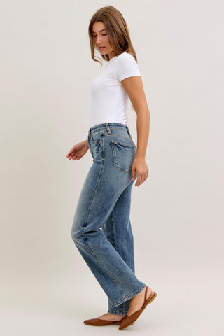 Judy Blue High Waist Tummy Control Straight Denim Jeans 881049