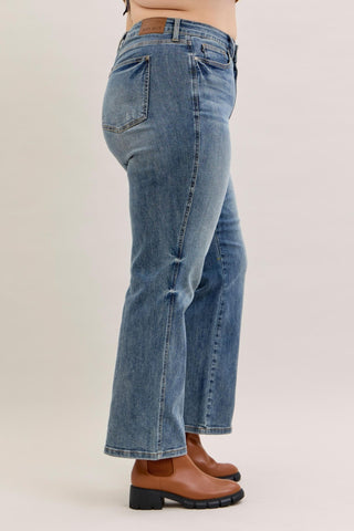 Judy Blue High Waist Tummy Control Straight Denim Jeans 881049