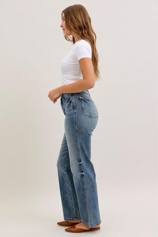 Judy Blue High Waist Tummy Control Straight Denim Jeans 881049