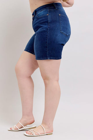 Judy Blue High Waist V-Front Bermuda Denim Short 15293
