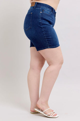 Judy Blue High Waist V-Front Bermuda Denim Short 15293