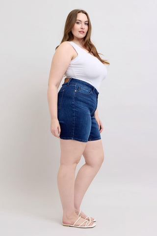 Judy Blue High Waist V-Front Bermuda Denim Short 15293