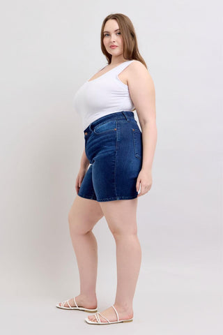 Judy Blue High Waist V-Front Bermuda Denim Short 15293