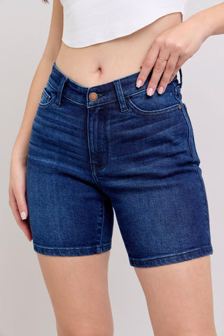 Judy Blue High Waist V-Front Bermuda Denim Short 15293