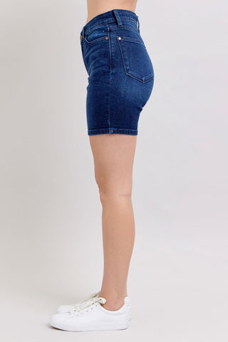 Judy Blue High Waist V-Front Bermuda Denim Short 15293