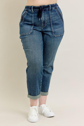 Judy Blue High Waist Vintage Jogger Denim Jeans 88971