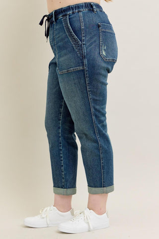 Judy Blue High Waist Vintage Jogger Denim Jeans 88971
