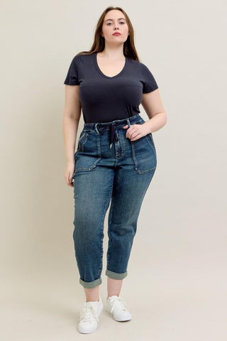 Judy Blue High Waist Vintage Jogger Denim Jeans 88971