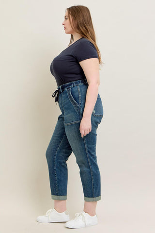 Judy Blue High Waist Vintage Jogger Denim Jeans 88971