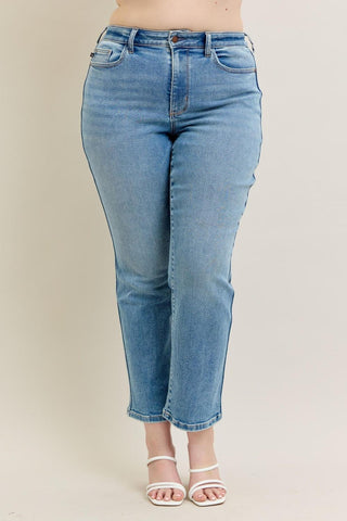Judy Blue High Waist Vintage Straight Denim Jeans 8607
